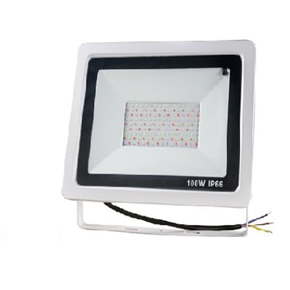 Projecteur LED Filaire RGB - Série PAD 100 Watts - 10 000 Lumens - 100 Lumens/Watt - Angle 120° - IP66 - 270 x 210 x 34 mm - Avec télécommande