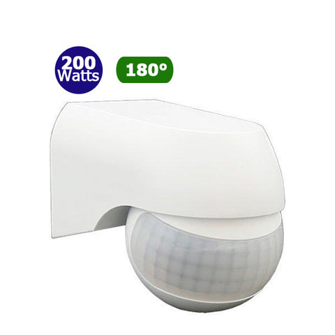 Détecteur de mouvement à LED PIR - 200 Watts - 77 x 70 mm - Angle 180° - IP54