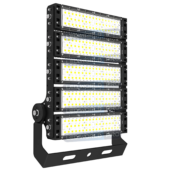 Pack de 4x Projecteurs haute puissance LED de stade filaire - Série EXCEPTION - 750 Watts - 112 500 Lumens - 150 Lumens/Watt - 20°/40°/60°/20°x95° au choix - 44 x 58 x 11 cm - IP66 - IK08 - 2700k à 6500k - Transformateur Meanwell- Garantie 5 ans