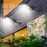 Lampe de rue solaire - Série CYCLOPE - Rendu lumineux 80 Watts - Angle éclairage 180 ° - IP67 - 25 x 14 x 4 cm - Avec capteur crépusculaire – Support mural intégré – Couleur 6000K