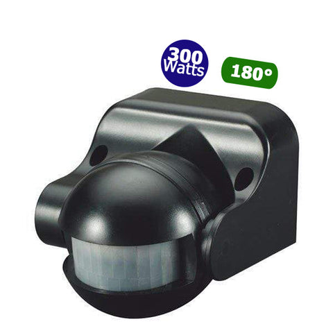 Détecteur / radar de mouvement à LED PIR - 300 Watts - 65 x 86,5 mm - Angle 180° - IP44