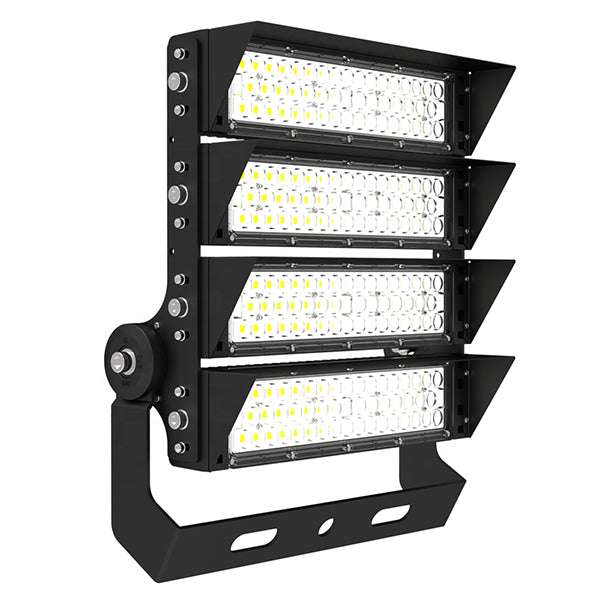 Pack de 2x Projecteurs haute puissance LED de stade filaire - Série EXCEPTION - 500 Watts - 75 000 Lumens - 150 Lumens/Watt - Angle 20°/40°/60°/90° au choix - 44 x 48 x 11 cm - IP66 - IK08 - 2700k à 6500k - Transformateur Meanwell- Garantie 5 ans
