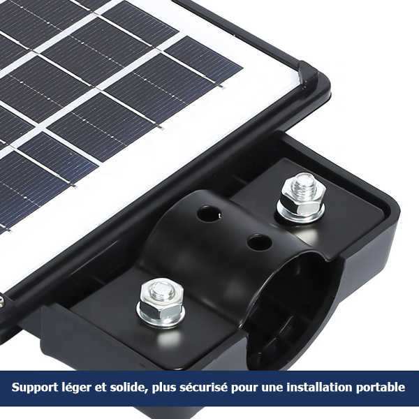 DERNIER DU STOCK : : Pack de 4x Lampes de rue et parking - Série VIEW - 90 Watts - Angle 60° - IP65 - 6000k - Avec détecteur de mouvement PIR - Avec capteur crépusculaire - Panneau solaire en silicium - Avec télécommande - Tube d’insertion 45mm