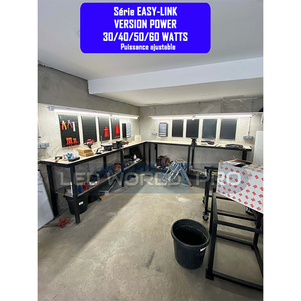 Pack de 12x Réglettes LED étanches connectables - Série EASY-LINK - Version HAUT RENDEMENT - 45 Watts - 6300 Lumens - 140 Lumens/Watt - 157 x 7 x 6 cm - Angle 120° - IP65 - 4000k / 5000k - Transformateur TRIDONIC - Garantie 5 ans