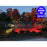 Pack lampadaire complet 4 mètres : Projecteur LED Solaire Série WARRIOR 800 Watts RGBW (Multicolores + Blanc) + Mât STANDARD (V1 EVO ou V4 EVO - Avec trappe) + Tête de mât rectangulaire