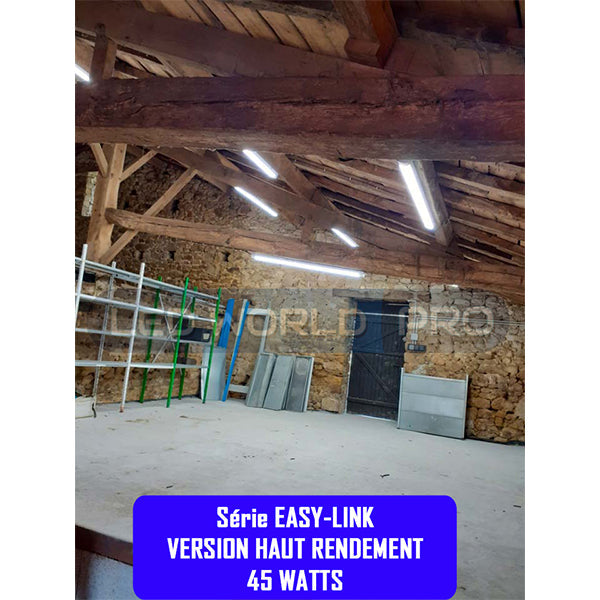 Pack de 12x Réglettes LED étanches connectables - Série EASY-LINK - Version HAUT RENDEMENT - 60 Watts - 8400 Lumens - 140 Lumens/Watt - 157 x 7 x 6 cm - Angle 120° - IP65 - 4000k / 5000k - Transformateur TRIDONIC - Garantie 5 ans