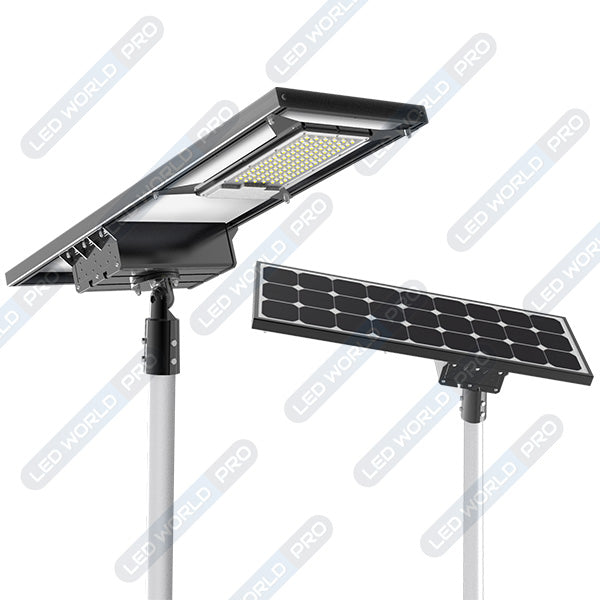 Lampe de rue solaire ajustable - Série DREAM V2 - 700 Watts - 7000 Lumens - 100 x 37 x 17 cm -  Angle 160*60° - IP65 - Diamètre du tube 60mm - Télécommande - Avec détecteur de mouvement - 6 modes - Garantie 3 ans - 3000k / 4000k / 6000k au choix
