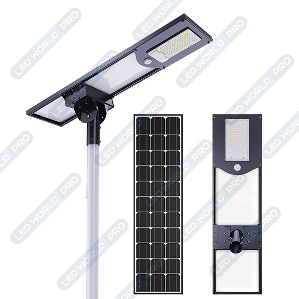 Lampe de rue solaire ajustable - Série DREAM V2 - 1000 Watts - 10 000 Lumens - 133 x 37 x 17 cm - Angle 160*60° - IP65 - 6000K - Diamètre du tube 76mm - Télécommande - Avec détecteur de mouvement - 6 modes - Garantie 3 ans