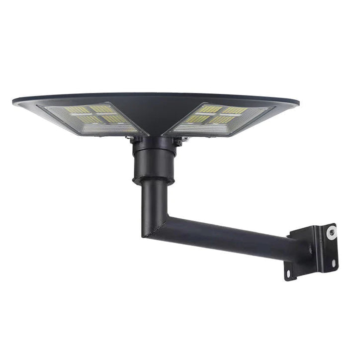 Pack lampadaire complet 3 mètres : Lampe solaire Série OVNI HERCULE 500 Watts - 2200 lumens - 3000K - Angle 360° + Mât STANDARD 3 mètres  (V1 EVO ou V4 EVO - Avec trappe)