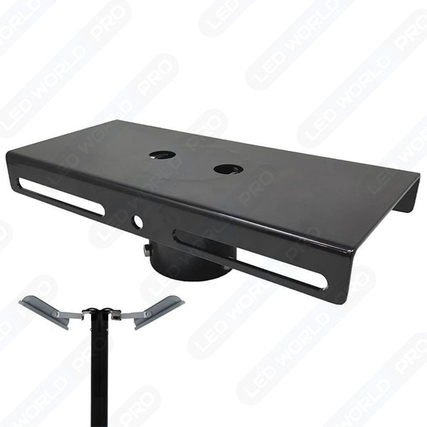 Pack lampadaire complet 4 mètres : Projecteur LED solaire - Série SECURITY V1 - Rendu lumineux 150 Watts 6000k + Mât STANDARD - 4 mètres au choix (Série STANDARD V1 EVO ou Série STANDARD V4 EVO - Avec trappe) + Tête de mât rectangulaire