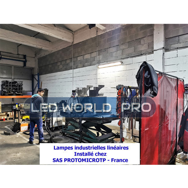 Pack de 4x Lampes industrielles Driverless - Linéaire - Série LINEAR - 150 Watts - 15 000 Lumens - 100 Lumens/Watt - Angle 120 ° x 60 ° - IP44 - Aluminium - 840 x 110 x 110 mm