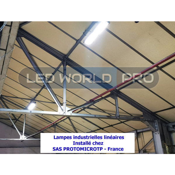 Pack de 4x Lampes industrielles Driverless - Linéaire - Série LINEAR - 150 Watts - 15 000 Lumens - 100 Lumens/Watt - Angle 120 ° x 60 ° - IP44 - Aluminium - 840 x 110 x 110 mm