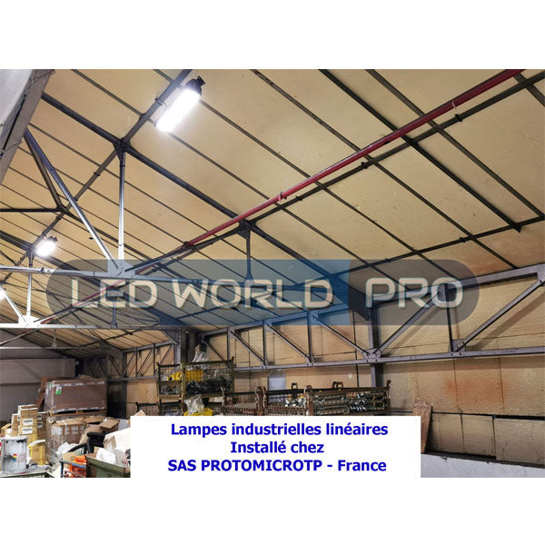 Pack de 4x Lampes industrielles Driverless - Linéaire - Série LINEAR - 150 Watts - 15 000 Lumens - 100 Lumens/Watt - Angle 120 ° x 60 ° - IP44 - Aluminium - 840 x 110 x 110 mm