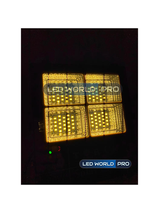 Pack de 6x Projecteurs LED solaires - Série AJUST - Couleur éclairage AJUSTABLE - 200 Watts - Angle 120° - Lampe 285 x 255 x 50 mm - Panneau 530 x 350 x 17 mm - IP67 - Télécommande - Garantie 3 ans