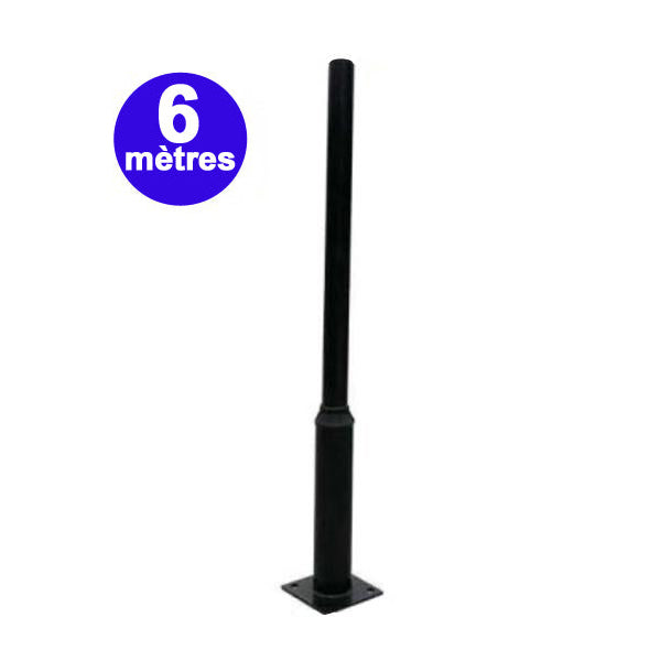 Pack lampadaire complet 6 mètres : Lampe solaire Série OVNI FUTUR 1200 Watts 3000k / 6000k / RGB + Mât STANDARD 6 mètres