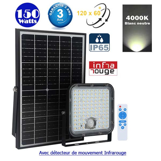 Spot solaire 150 lumens, vente au meilleur prix