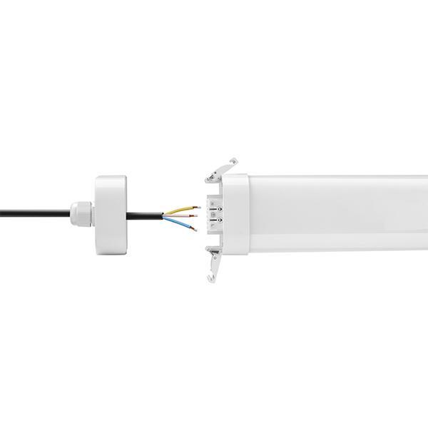 Pack de 12x Réglettes LED étanches connectables - Série EASY-LINK - Version HAUT RENDEMENT - 45 Watts - 6300 Lumens - 140 Lumens/Watt - 157 x 7 x 6 cm - Angle 120° - IP65 - 4000k / 5000k - Transformateur TRIDONIC - Garantie 5 ans