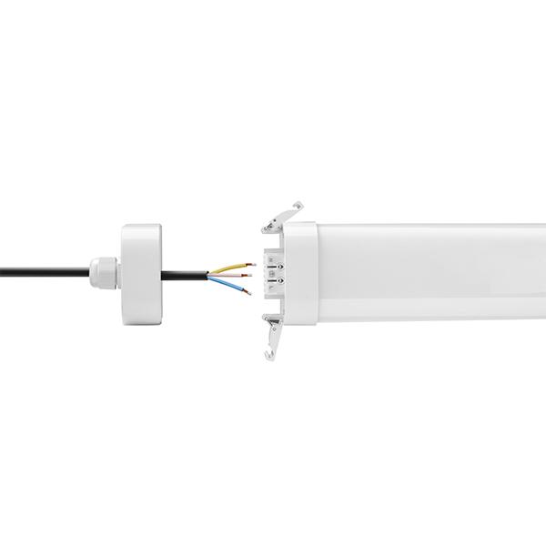 Pack de 12x Réglettes LED étanches connectables - Série EASY-LINK - Version HAUT RENDEMENT - 60 Watts - 8400 Lumens - 140 Lumens/Watt - 157 x 7 x 6 cm - Angle 120° - IP65 - 4000k / 5000k - Transformateur TRIDONIC - Garantie 5 ans