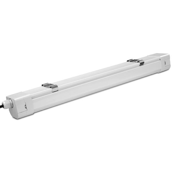 Pack de 12x Réglettes LED étanches connectables - Série EASY-LINK - Version HAUT RENDEMENT - 45 Watts - 6300 Lumens - 140 Lumens/Watt - 157 x 7 x 6 cm - Angle 120° - IP65 - 4000k / 5000k - Transformateur TRIDONIC - Garantie 5 ans