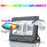 Carton / Lot de 4x Projecteurs LED solaires - Série WARRIOR RGBW (Multicolores + Blanc) - 300 Watts - Angle 120° - Lampe 34 x 27 x 8 cm - IP67 - Avec télécommande - Avec capteur crépusculaire - Bluetooth - Rythme musical - Panneau solaire inclus