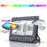 Pack lampadaire complet 4 mètres : Projecteur LED Solaire Série WARRIOR 800 Watts RGBW (Multicolores + Blanc) + Mât STANDARD (V1 EVO ou V4 EVO - Avec trappe) + Tête de mât rectangulaire