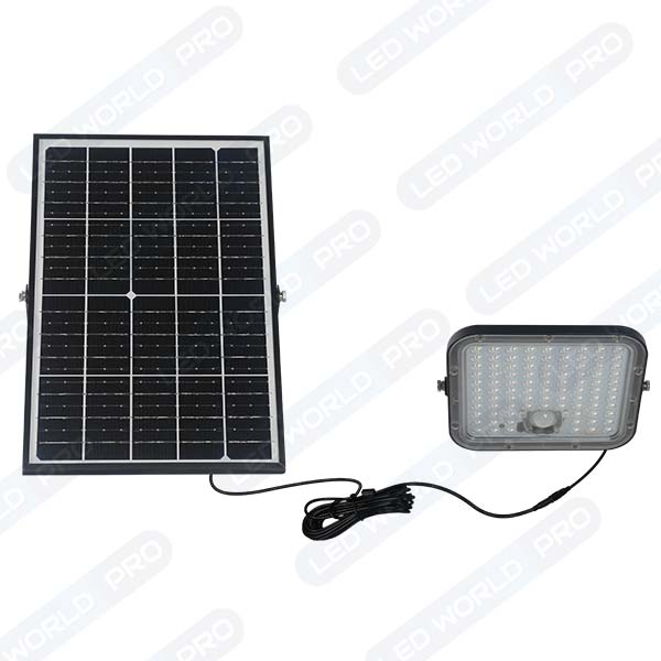 Pack lampadaire complet 5 mètres : Projecteur LED solaire - Série SECURITY V1 - Rendu lumineux 300 Watts 6000k + Mât STANDARD - 5 mètres au choix (Série STANDARD V1 EVO ou Série STANDARD V4 EVO - Avec trappe) + Tête de mât rectangulaire