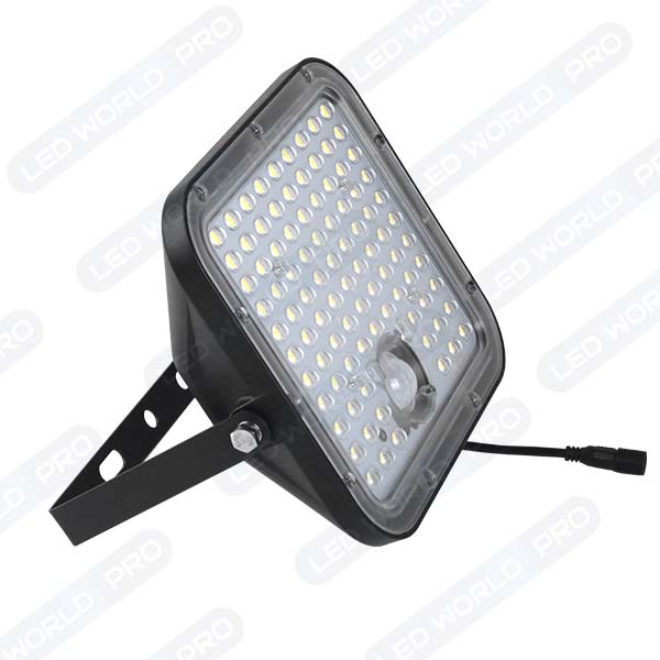 Pack de 2x Projecteurs LED solaires - Série SECURITY V1 - Rendu lumineux 150 Watts - 1500 lumens - Angle 120° x 60° - IP65 - 6000k - Lampe 14 x 15 x 3 cm - Panneau solaire monocristallin ajustable 22 x 18 x 2 cm - Détecteur Infrarouge - Télécommande