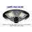 Lampe solaire pour extérieur - Série OVNI BASIC - 250 Watts - 1900 lumens - Angle 360° -  IP65 - Avec détecteur de mouvement - Avec télécommande - Contrôleur MPPT - Diamètre tube d'insertion 80 mm - Mât / Poteau en option - 6500K