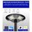 Pack lampadaire complet 3 mètres : Lampe solaire Série OVNI BASIC 250 Watts 6500k + Mât STANDARD 3 mètres