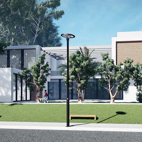 Pack de 4x Lampes LED solaires - Série OVNI FUTUR - RGBWW - Type UFO - 800 Watts - 2000 lumens - Panneau Polycristallin - Diamètre tube d'insertion 76 mm - Télécommande - Application mobile Bluetooth - Rythme musical - Couleur 3000K / 6000K / RGB