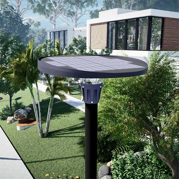 Pack lampadaire complet 3 mètres : Lampe solaire Série OVNI FUTUR 1200 Watts 3000k / 6000k / RGB + Mât STANDARD 3 mètres