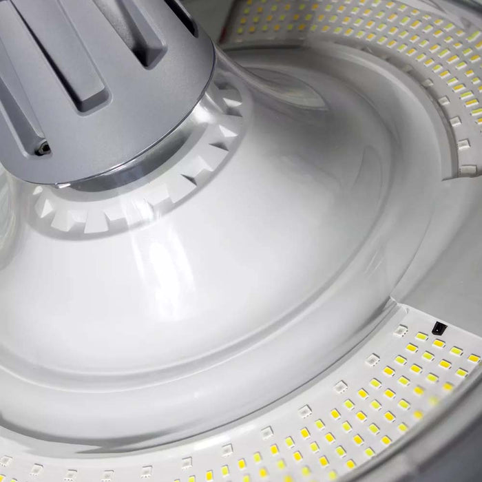 Pack lampadaire complet 3 mètres : Lampe solaire Série OVNI FUTUR 800 Watts 3000k / 6000k / RGB + Mât STANDARD EVO 3 mètres au choix (série STANDARD V1 ou série STANDARD V4 avec trappe)