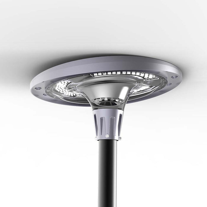 Pack lampadaire complet 5 mètres : Lampe solaire Série OVNI FUTUR 1200 Watts 3000k / 6000k / RGB + Mât STANDARD 5 mètres