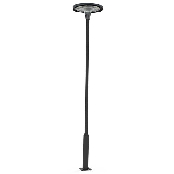 Pack lampadaire complet 6 mètres : Lampe solaire Série OVNI FUTUR 1200 Watts 3000k / 6000k / RGB + Mât STANDARD 6 mètres