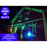 Pack lampadaire complet 4 mètres : Projecteur LED Solaire Série WARRIOR 800 Watts RGBW (Multicolores + Blanc) + Mât STANDARD (V1 EVO ou V4 EVO - Avec trappe) + Tête de mât rectangulaire