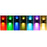 Pack de 10x lampes décoratives solaires multicolores – Série SOLACOOL – Version PRISM RGB - Rendu lumineux 30 Watts – Étanche IP65 - 11 x 6,5 cm - 2 modes de fonctionnement - Avec capteur crépusculaire –Fixation murale