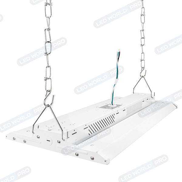 DERNIER DU STOCK : 2x Lampes industrielles linéaires – Série FUSION – 9 en 1 - Puissance ajustable 80/110/165W - CCT 3000/4000/6000k - 140 Lumens/Watt - IP40 - Angle 120° - 60 x 30 x 4,7 cm - Dimmable - Garantie 5 ans