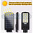Pack de 10x Lampes de rue solaire - Série POWER V200 - Rendu lumineux 200 Watts - 63 x 25 cm - IP65 - Angle 120° - Avec télécommande - Avec détecteur de mouvement - Avec capteur crépusculaire - 4000k - Diamètre tube d’insertion 45 mm
