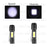 Pack de 2x Lampes de poche LED - Série FLASH V1 - Rechargeable – Fonction ZOOM - 3 Watts - IP65 - 9 x 3 cm - Avec câble USB - IP65 - Batterie lithium incluse – Couleur 6000K - 3 modes de fonctionnement
