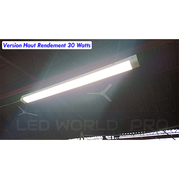 Pack de 12x Réglettes LED étanches connectables - Série EASY-LINK - Version HAUT RENDEMENT - 45 Watts - 6300 Lumens - 140 Lumens/Watt - 157 x 7 x 6 cm - Angle 120° - IP65 - 4000k / 5000k - Transformateur TRIDONIC - Garantie 5 ans