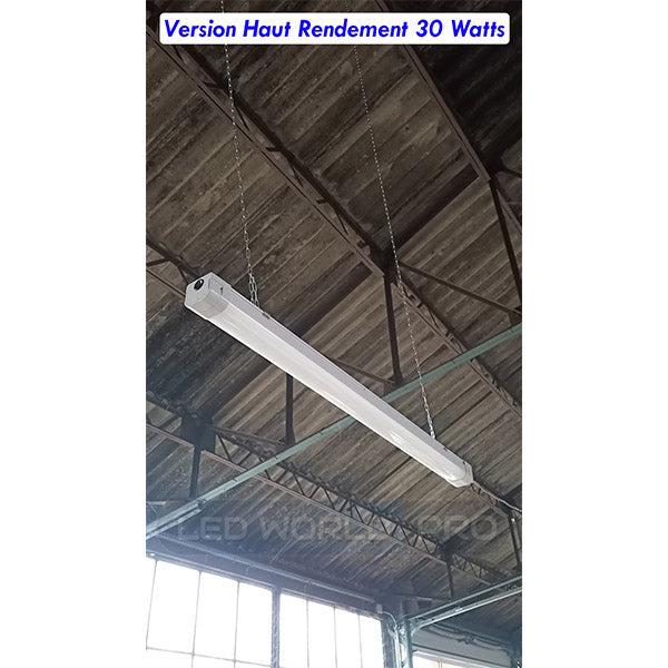 Pack de 12x Réglettes LED étanches connectables - Série EASY-LINK - Version HAUT RENDEMENT - 45 Watts - 6300 Lumens - 140 Lumens/Watt - 157 x 7 x 6 cm - Angle 120° - IP65 - 4000k / 5000k - Transformateur TRIDONIC - Garantie 5 ans