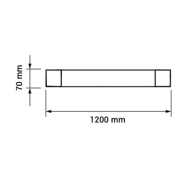 Carton de 40x Réglettes Fines LED 120CM - Série FLAT - Non étanches - 40 Watts - 5360 lumens - 134 Lumens/watt - 122 x 7 x 3 cm - Angle 120° - IP20 - 3000k / 4000k / 6000k au choix