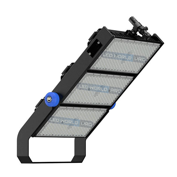 Pack de 4x Projecteurs haute puissance LED de stade filaire - Série EXCEPTION - 600 Watts - 90 000 Lumens - 150 Lumens/Watt - Angle 15°/30°/45°/60°/120° au choix - 92 x 74 x 13 cm - IP66 - IK08 - 2700k à 6500k - Transformateur Meanwell- Garantie 5 ans