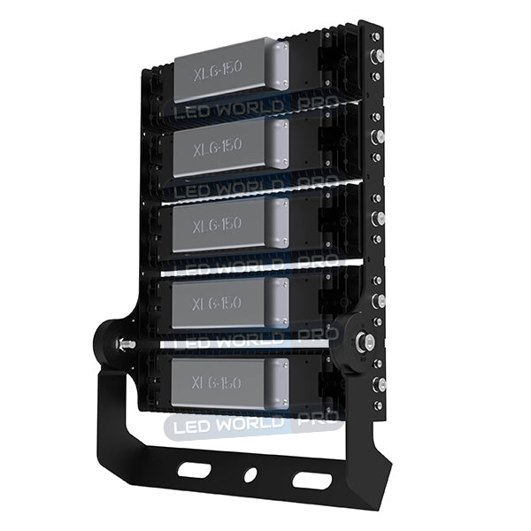 Pack de 4x Projecteurs haute puissance LED de stade filaire - Série EXCEPTION - 750 Watts - 112 500 Lumens - 150 Lumens/Watt - 20°/40°/60°/20°x95° au choix - 44 x 58 x 11 cm - IP66 - IK08 - 2700k à 6500k - Transformateur Meanwell- Garantie 5 ans