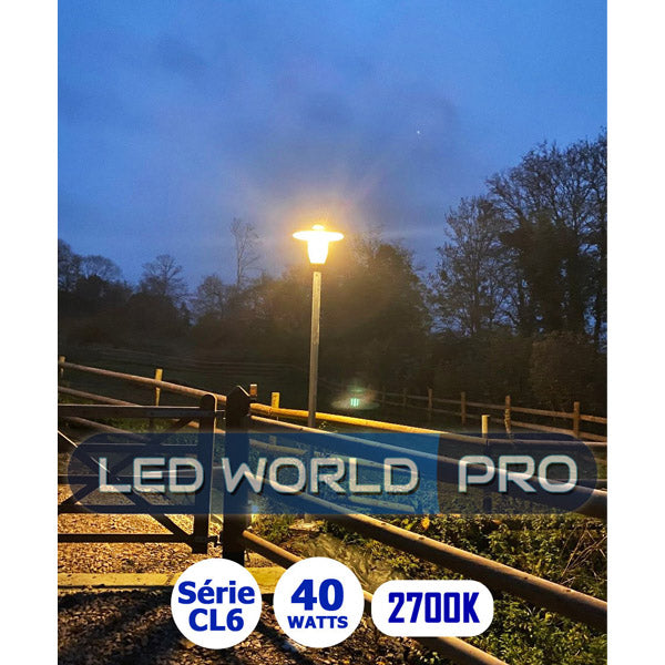 Ampoule LED E40 - Série CL6 - 140 Watts - 130 / 150 / 180 lumens par Watt au choix - 133 x 342 mm - Angle 360° - IP44