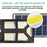 Pack lampadaire solaire complet triple tête 4 mètres : 3x Lampes solaires Série POWER ULTRA - 300 Watts 6500k + Mât STANDARD 4 mètres + Triple tête de mât perpendiculaire + Adaptateur 60/50mm